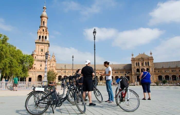 plaza espana seville bike tour